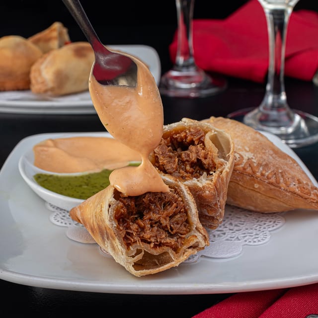 BBQ Pulled Pork Empanada.